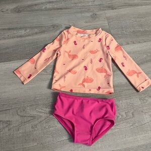 Carters Long Sleeve Rashguard Swimsuit Set